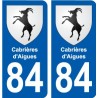 84 Valréas coat of arms sticker plate stickers city