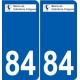 84 Valréas logo autocollant plaque stickers ville