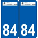 84 Valréas logo autocollant plaque stickers ville