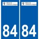 84 Valréas logo autocollant plaque stickers ville