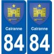 84 Valréas blason autocollant plaque stickers ville