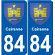 84 Valréas stemma adesivo piastra adesivi città