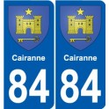 84 Valréas blason autocollant plaque stickers ville