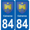 84 Valréas stemma adesivo piastra adesivi città