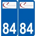 84 Valréas logo autocollant plaque stickers ville