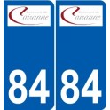 84 Valréas logo sticker plate stickers city
