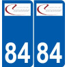 84 Valréas logotipo de la etiqueta engomada de la placa de pegatinas de la ciudad