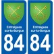 84 Valréas stemma adesivo piastra adesivi città