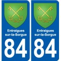 84 Valréas blason autocollant plaque stickers ville
