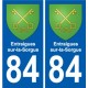84 Valréas coat of arms sticker plate stickers city