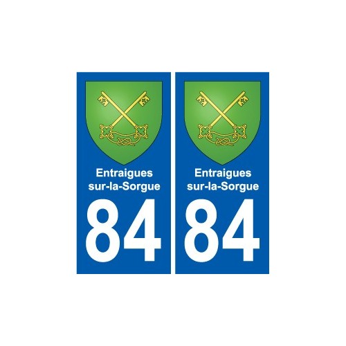 84 Valréas blason autocollant plaque stickers ville