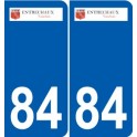 84 Valréas logo autocollant plaque stickers ville