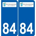84 Valréas logo autocollant plaque stickers ville