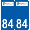 84 Valréas logotipo de la etiqueta engomada de la placa de pegatinas de la ciudad