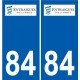 84 Valréas logotipo de la etiqueta engomada de la placa de pegatinas de la ciudad