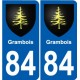 84 Valréas blason autocollant plaque stickers ville