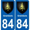 84 Valréas blason autocollant plaque stickers ville