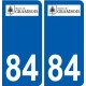 84 Valréas logo sticker plate stickers city