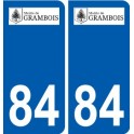84 Valréas logo autocollant plaque stickers ville