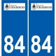 84 Valréas logo sticker plate stickers city