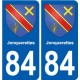 84 Valréas blason autocollant plaque stickers ville