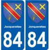 84 Valréas blason autocollant plaque stickers ville