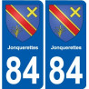 84 Valréas coat of arms sticker plate stickers city
