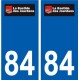 84 Valréas logo autocollant plaque stickers ville