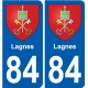 84 Valréas stemma adesivo piastra adesivi città