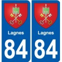 84 Valréas coat of arms sticker plate stickers city