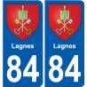84 Valréas blason autocollant plaque stickers ville