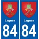 84 Valréas stemma adesivo piastra adesivi città