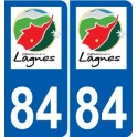 84 Valréas logo autocollant plaque stickers ville