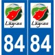 84 Valréas logo autocollant plaque stickers ville
