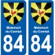 84 Valréas blason autocollant plaque stickers ville