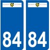 84 Valréas logo autocollant plaque stickers ville