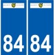 84 Valréas logo sticker plate stickers city