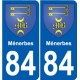 84 Valréas blason autocollant plaque stickers ville