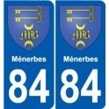 84 Valréas blason autocollant plaque stickers ville