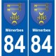 84 Valréas coat of arms sticker plate stickers city
