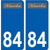 84 Valréas logotipo de la etiqueta engomada de la placa de pegatinas de la ciudad