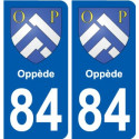 84 Valréas escudo de armas de la etiqueta engomada de la placa de pegatinas de la ciudad