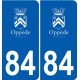 84 Valréas logo autocollant plaque stickers ville