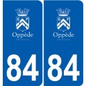 84 Valréas logo autocollant plaque stickers ville