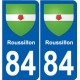 84 Valréas escudo de armas de la etiqueta engomada de la placa de pegatinas de la ciudad