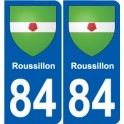 84 Valréas blason autocollant plaque stickers ville