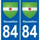 84 Valréas blason autocollant plaque stickers ville