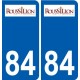 84 Valréas logotipo de la etiqueta engomada de la placa de pegatinas de la ciudad