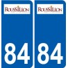 84 Valréas logotipo de la etiqueta engomada de la placa de pegatinas de la ciudad