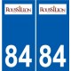 84 Valréas logo autocollant plaque stickers ville